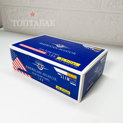 Гильзы для табака "American Aviator Slim Orange White Gold Line XL" 7/24мм