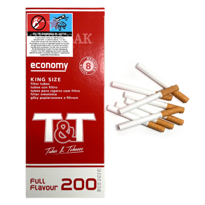 Гильзы для табака "T&T Economy Full Flavour 200 Regular Filter 8,1/15мм"