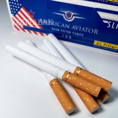 Гильзы для табака "American Aviator Slim Orange White Gold Line XL" 7/24мм