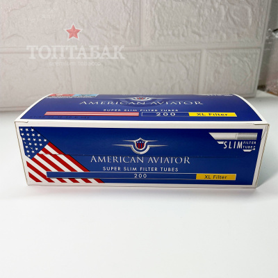 Гильзы для табака "American Aviator Super Slim XL 6/24мм" 200шт