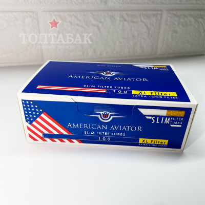 Гильзы для табака "American Aviator Slim Orange White Gold Line XL" 7/24мм
